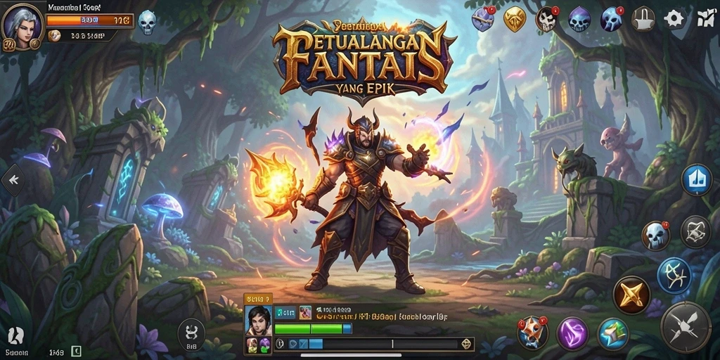 Tampilan gameplay RPG 34R yang menakjubkan dan penuh aksi.