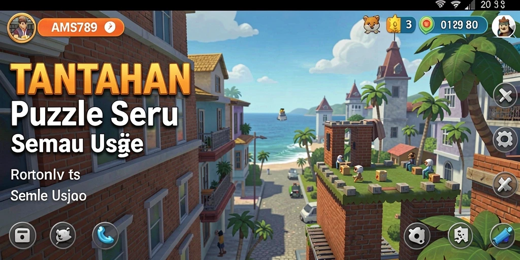 Screenshot menunjukkan gameplay seru dan menantang dari AMS789.