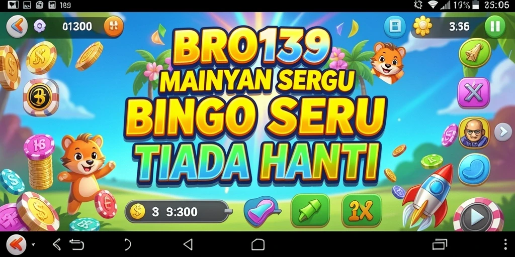 Menampilkan gameplay seru Bingo di BRO138 dengan teman-teman.