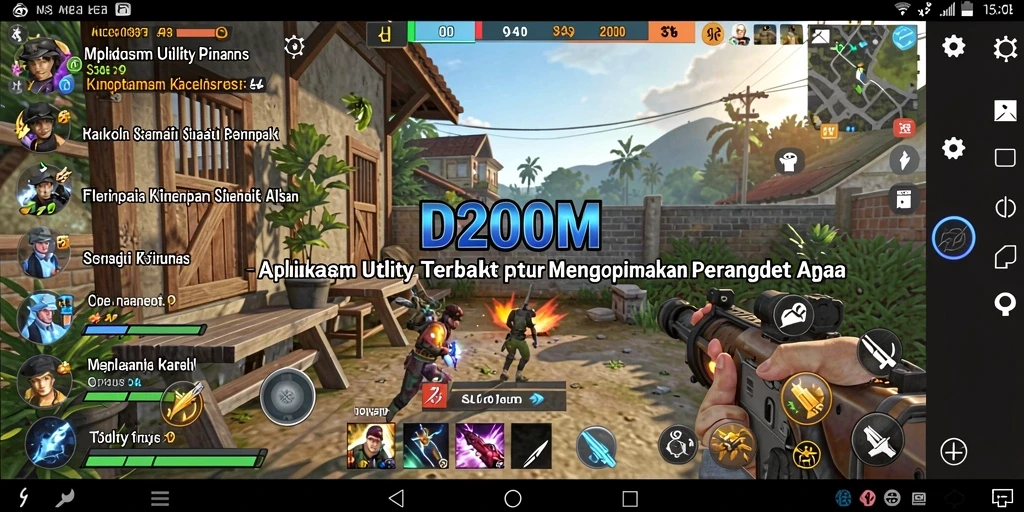 Tampilan antarmuka D200M yang intuitif dan fungsional.