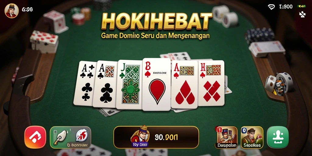Tangkapan layar gameplay HOKIHEBAT yang menampilkan momen seru permainan Domino.
