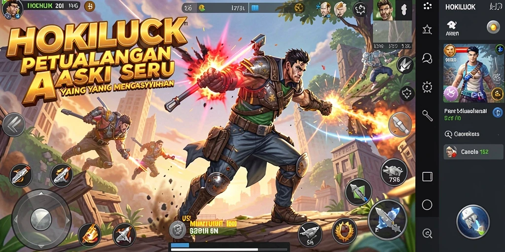 Tampilan gameplay HOKILUCK yang intens dan mendebarkan.