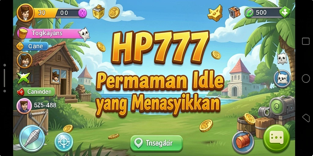 Screenshot menunjukkan gameplay santai HP777 yang menyenangkan.
