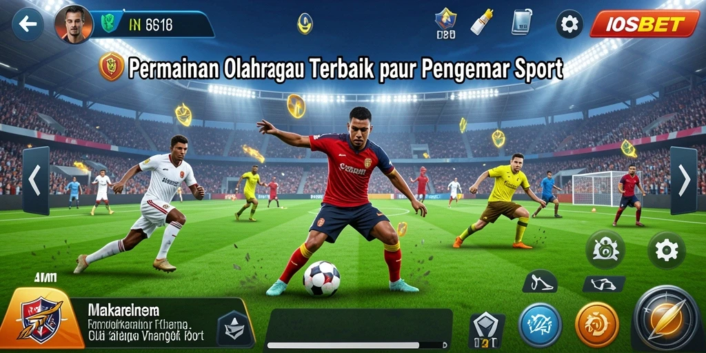 Screenshot gameplay IOSBET dengan aksi olahraga terbaik.