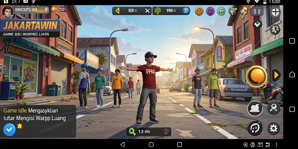 Tampilan gameplay <strong>JAKARTAWIN</strong> yang menekan elemen Idle dengan strategis.