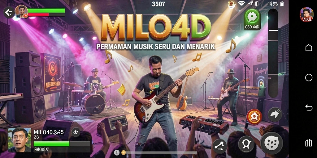 Screenshot gameplay MILO4D yang menunjukkan keseruan bermain musik.