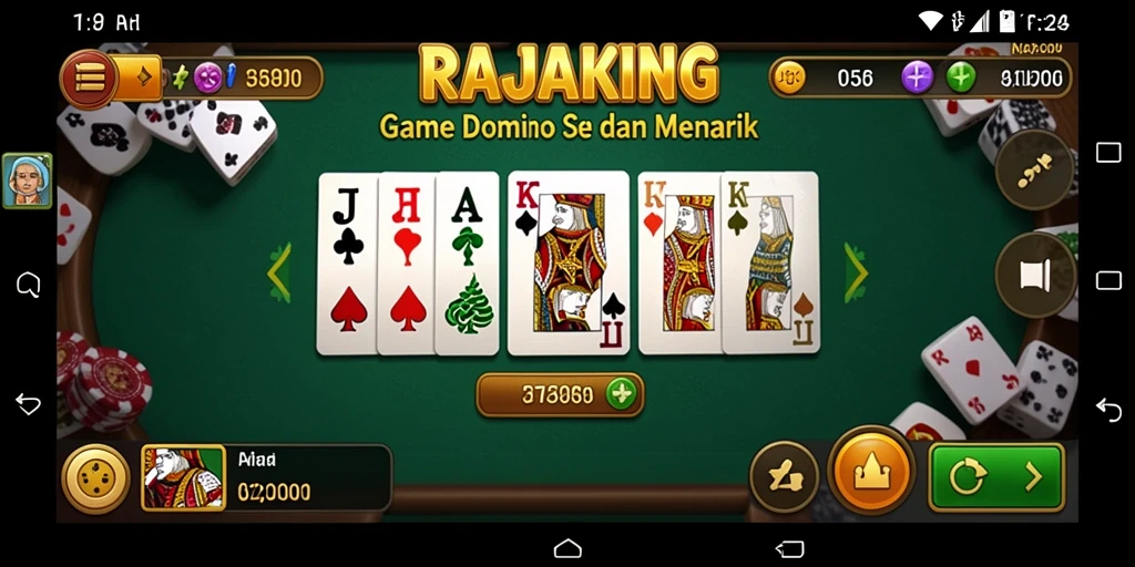 Tampilan menarik dari gameplay Domino RAJAKING.