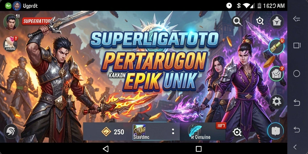 Gameplay SUPERLIGATOTO yang menegangkan dan penuh aksi.